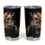 Mexican La Calaca and Marigold Flowers Tumbler Cup Skull Day Of The Dead