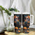 Mexican La Calaca and Marigold Flowers Tumbler With Handle Skull Day Of The Dead