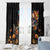 Mexican La Calaca and Marigold Flowers Window Curtain Skull Day Of The Dead