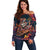 Mexican La Catrina Skeletons Dancing Off Shoulder Sweater Dia de Los Muertos Verion 1 - Wonder Print Shop