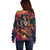 Mexican La Catrina Skeletons Dancing Off Shoulder Sweater Dia de Los Muertos Verion 1 - Wonder Print Shop