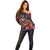 Mexican La Catrina Skeletons Dancing Off Shoulder Sweater Dia de Los Muertos Verion 1 - Wonder Print Shop