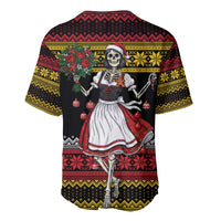 Dirndl Skeleton Dance Baseball Jersey Bavarian Gothic Christmas - Wonder Print Shop