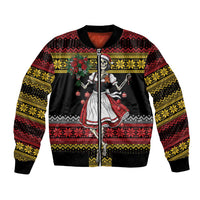 Dirndl Skeleton Dance Bomber Jacket Bavarian Gothic Christmas - Wonder Print Shop