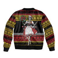 Dirndl Skeleton Dance Bomber Jacket Bavarian Gothic Christmas - Wonder Print Shop