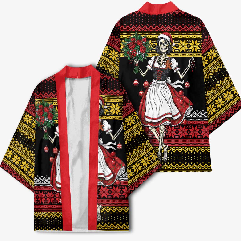 Dirndl Skeleton Dance Kimono Bavarian Gothic Christmas - Wonder Print Shop