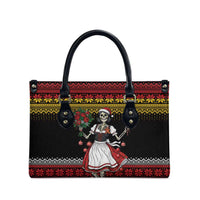Dirndl Skeleton Dance Leather Bag Bavarian Gothic Christmas - Wonder Print Shop