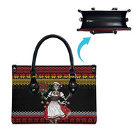 Dirndl Skeleton Dance Leather Bag Bavarian Gothic Christmas - Wonder Print Shop