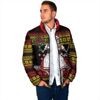 Dirndl Skeleton Dance Padded Jacket Bavarian Gothic Christmas - Wonder Print Shop