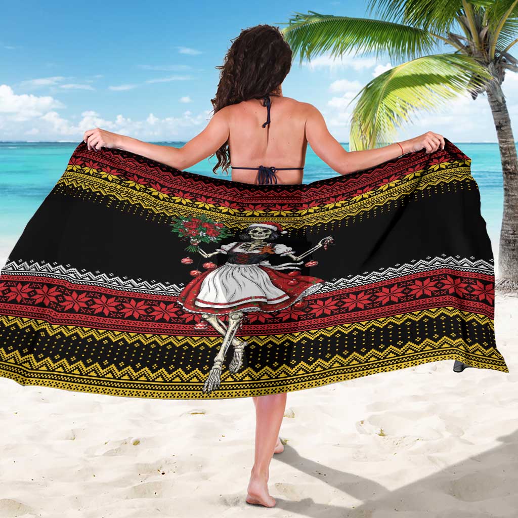 Dirndl Skeleton Dance Sarong Bavarian Gothic Christmas - Wonder Print Shop