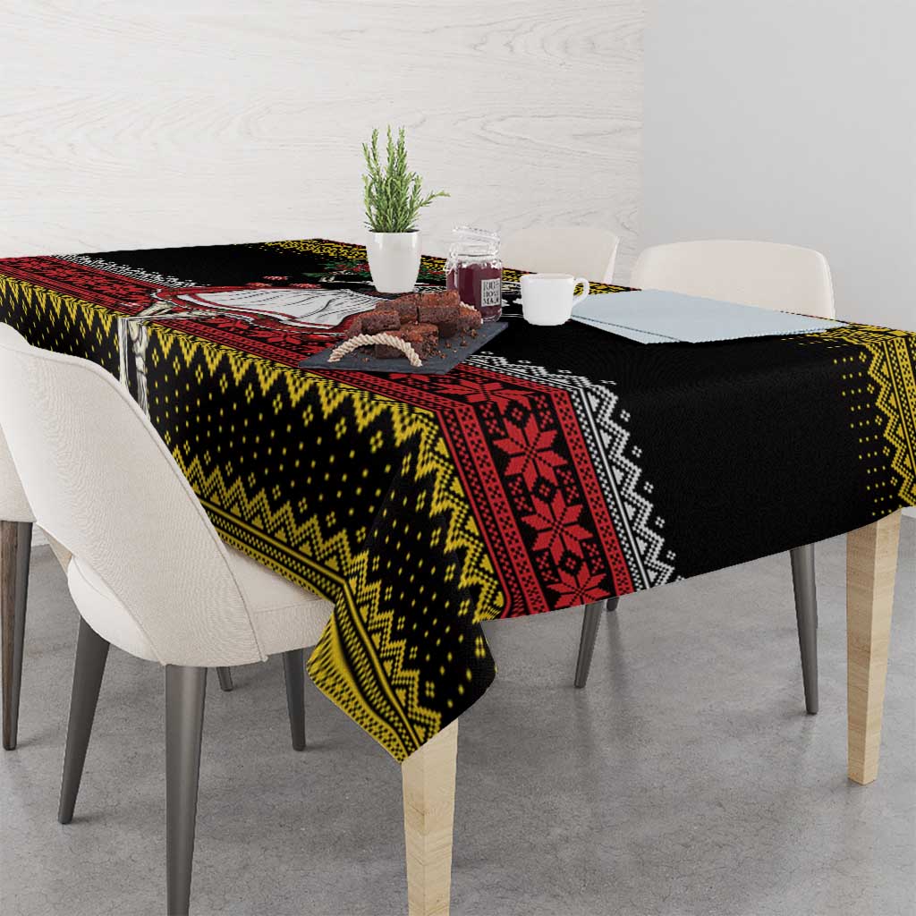 Dirndl Skeleton Dance Tablecloth Bavarian Gothic Christmas - Wonder Print Shop