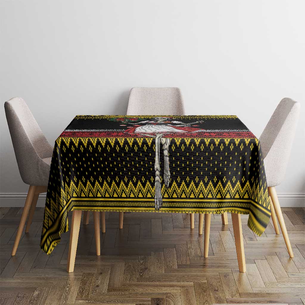 Dirndl Skeleton Dance Tablecloth Bavarian Gothic Christmas - Wonder Print Shop