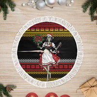 Dirndl Skeleton Dance Tree Skirt Bavarian Gothic Christmas - Wonder Print Shop