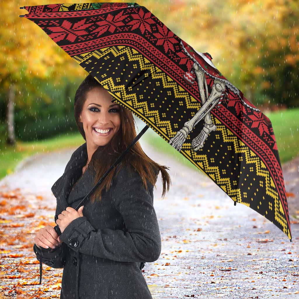 Dirndl Skeleton Dance Umbrella Bavarian Gothic Christmas - Wonder Print Shop