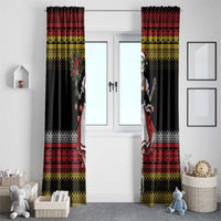 Dirndl Skeleton Dance Window Curtain Bavarian Gothic Christmas - Wonder Print Shop