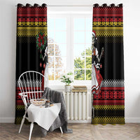 Dirndl Skeleton Dance Window Curtain Bavarian Gothic Christmas - Wonder Print Shop
