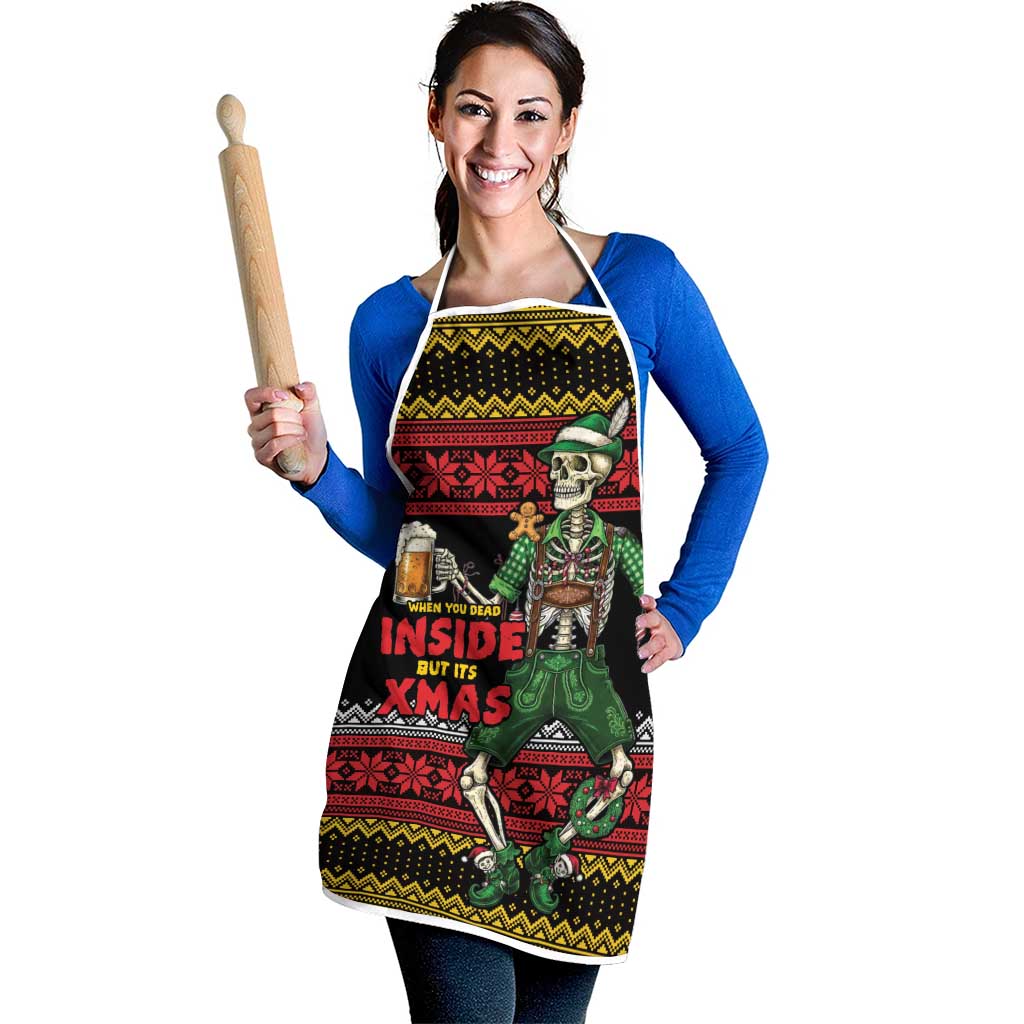 Lederhosen Skeleton Dance Apron Bavarian Gothic Christmas - Wonder Print Shop