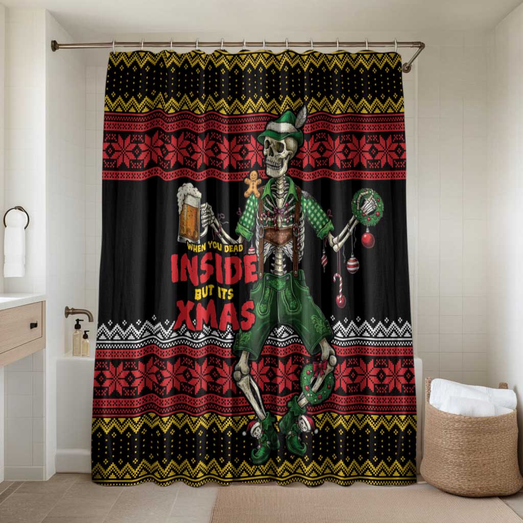 Lederhosen Skeleton Dance Bathroom Set Bavarian Gothic Christmas - Wonder Print Shop