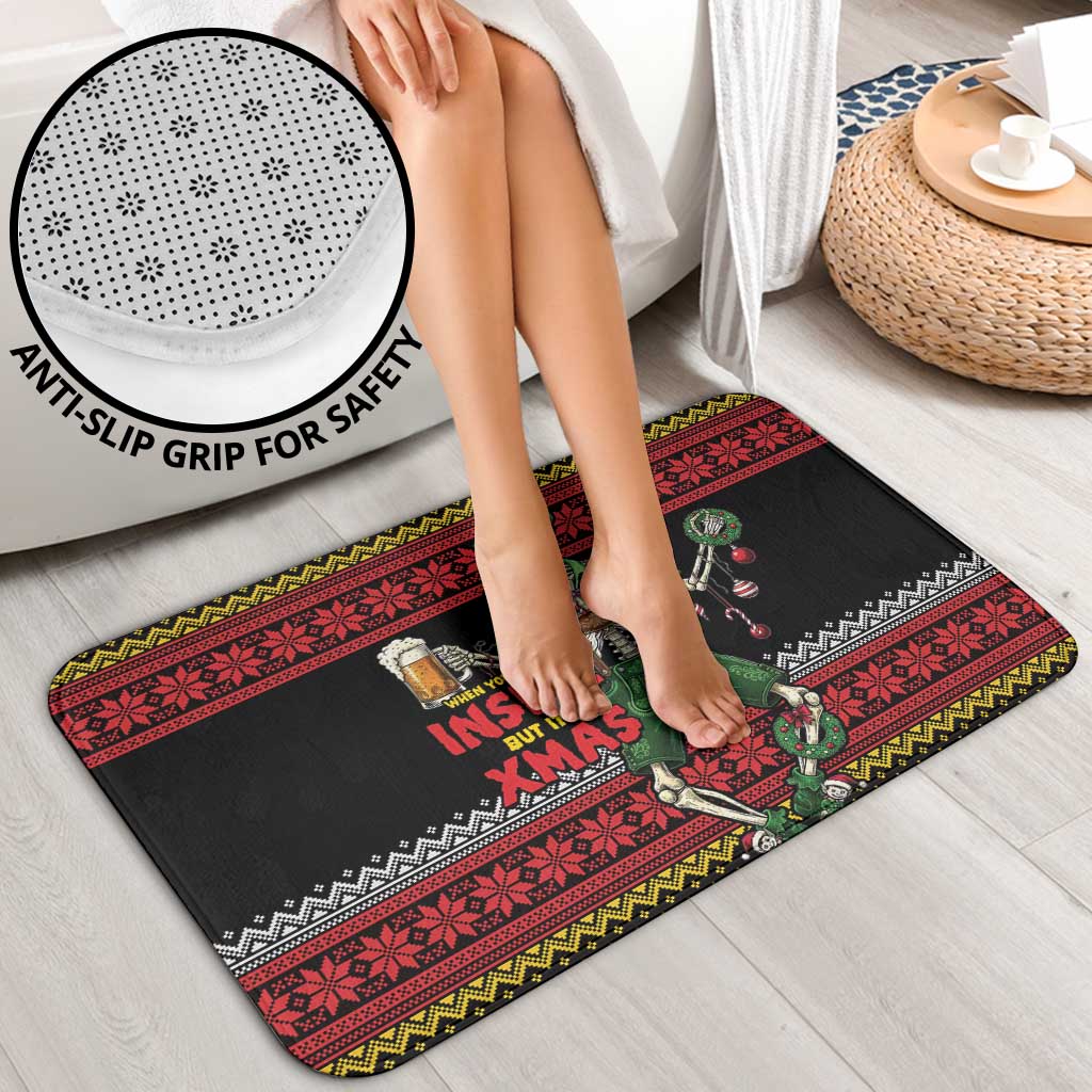 Lederhosen Skeleton Dance Bathroom Set Bavarian Gothic Christmas - Wonder Print Shop