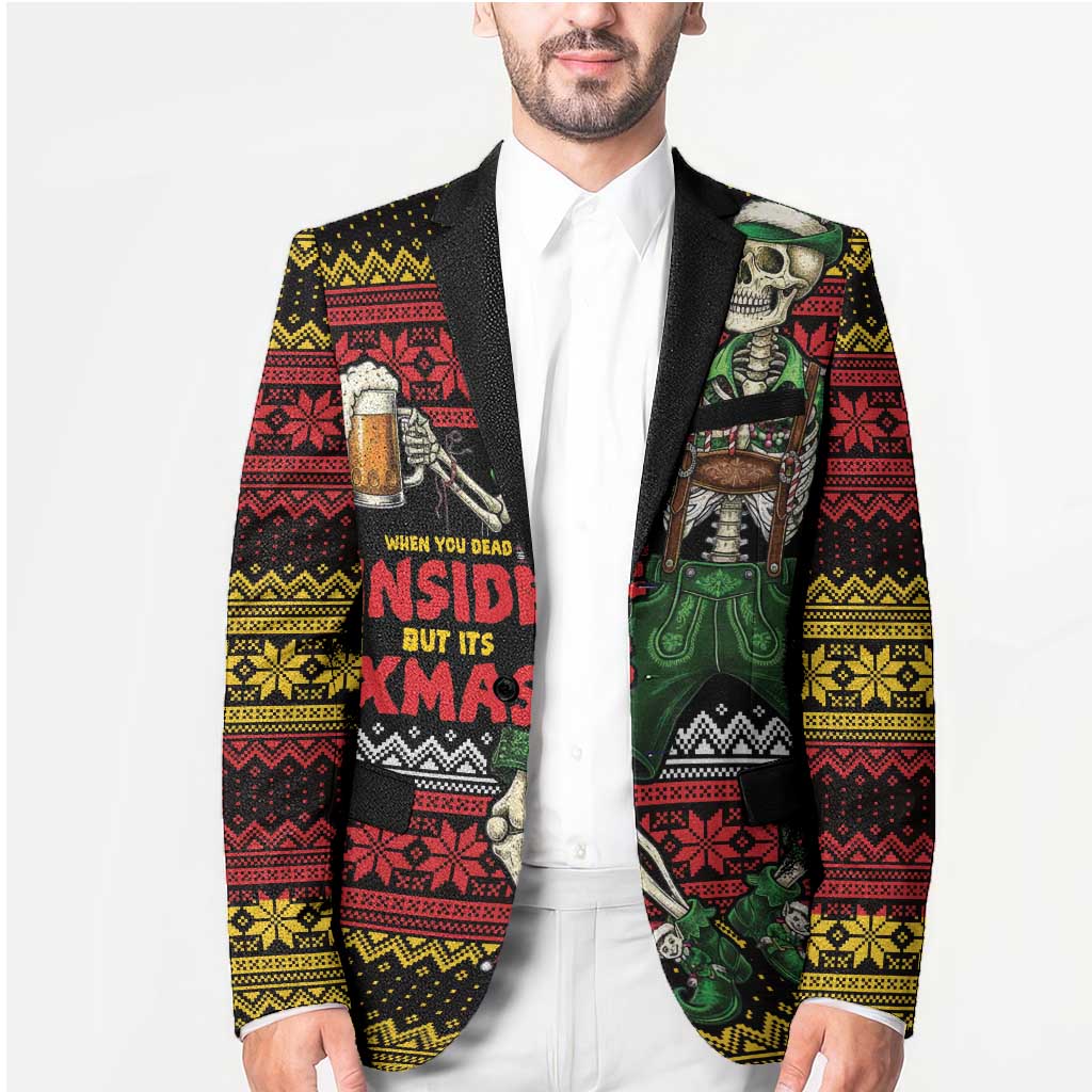Lederhosen Skeleton Dance Blazer Bavarian Gothic Christmas - Wonder Print Shop