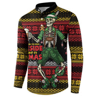 Lederhosen Skeleton Dance Button Sweatshirt Bavarian Gothic Christmas - Wonder Print Shop