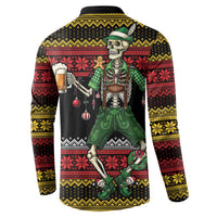 Lederhosen Skeleton Dance Button Sweatshirt Bavarian Gothic Christmas - Wonder Print Shop