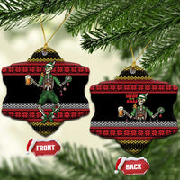 Lederhosen Skeleton Dance Ceramic Ornament Bavarian Gothic Christmas - Wonder Print Shop
