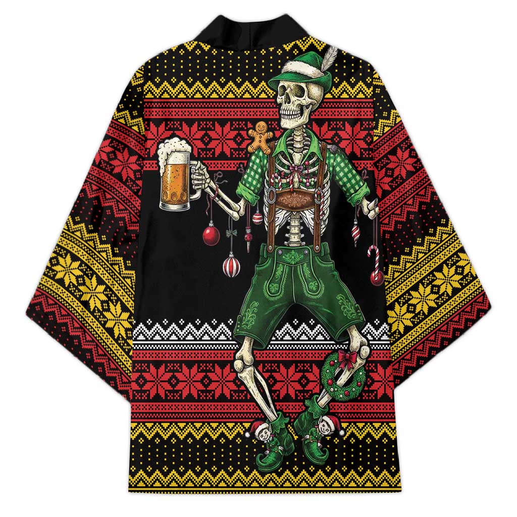 Lederhosen Skeleton Dance Kimono Bavarian Gothic Christmas - Wonder Print Shop
