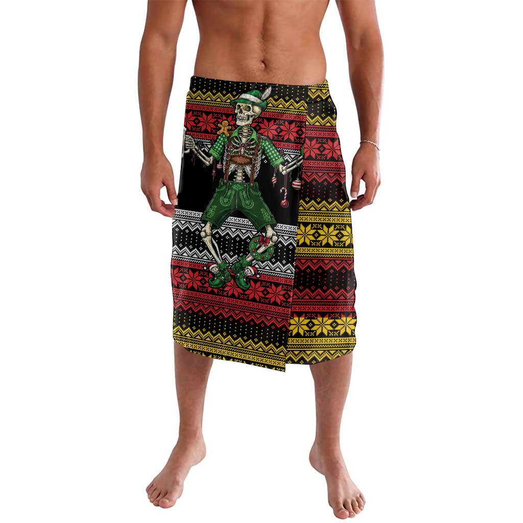 Lederhosen Skeleton Dance Lavalava Bavarian Gothic Christmas - Wonder Print Shop