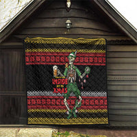 Lederhosen Skeleton Dance Quilt Bavarian Gothic Christmas - Wonder Print Shop
