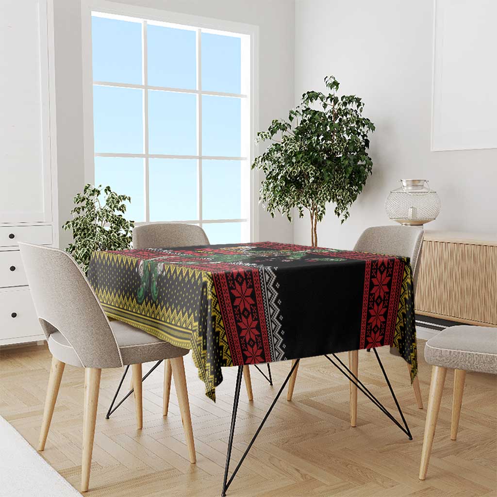 Lederhosen Skeleton Dance Tablecloth Bavarian Gothic Christmas - Wonder Print Shop