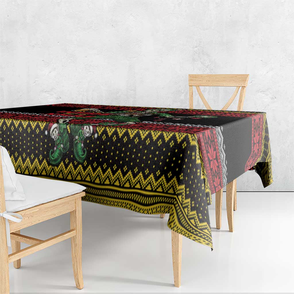 Lederhosen Skeleton Dance Tablecloth Bavarian Gothic Christmas - Wonder Print Shop