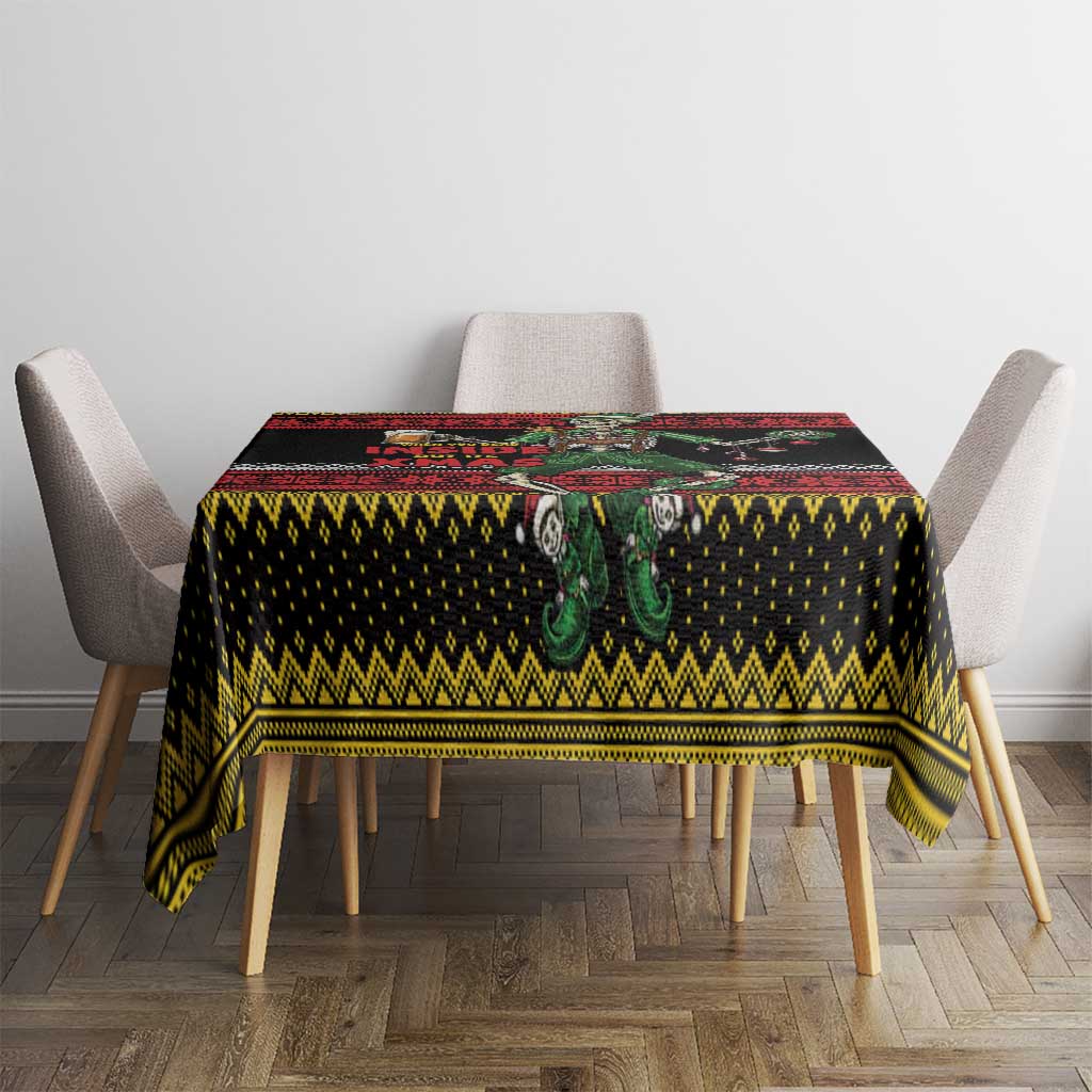 Lederhosen Skeleton Dance Tablecloth Bavarian Gothic Christmas - Wonder Print Shop