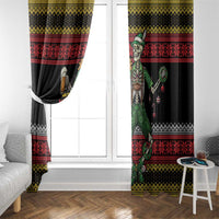 Lederhosen Skeleton Dance Window Curtain Bavarian Gothic Christmas - Wonder Print Shop