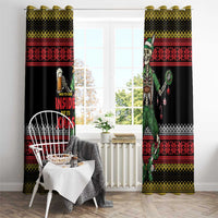 Lederhosen Skeleton Dance Window Curtain Bavarian Gothic Christmas - Wonder Print Shop