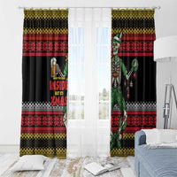 Lederhosen Skeleton Dance Window Curtain Bavarian Gothic Christmas - Wonder Print Shop