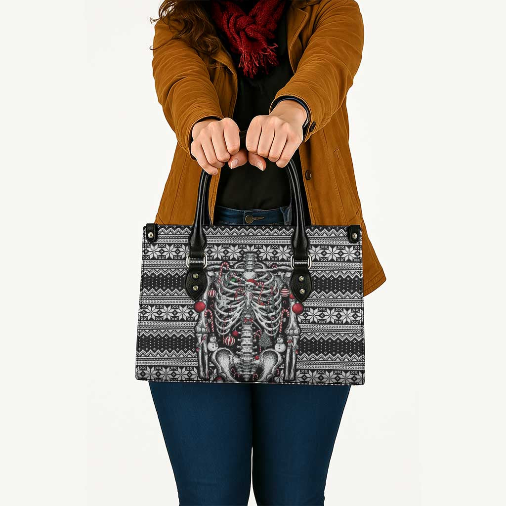 Merry Creepmas Leather Bag Bone to be Jolly - Wonder Print Shop