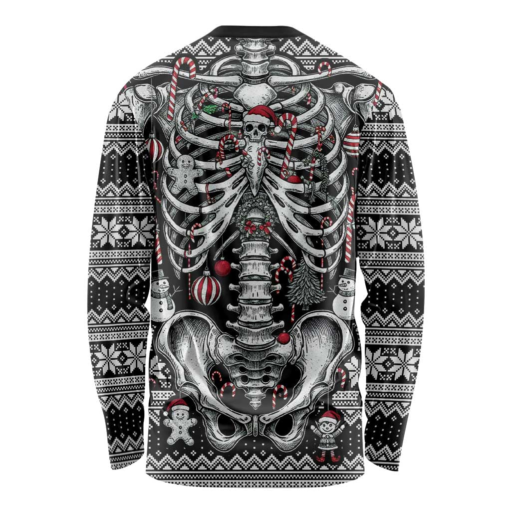 Merry Creepmas Long Sleeve Shirt Bone to be Jolly - Wonder Print Shop