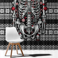 Merry Creepmas Window Curtain Bone to be Jolly - Wonder Print Shop