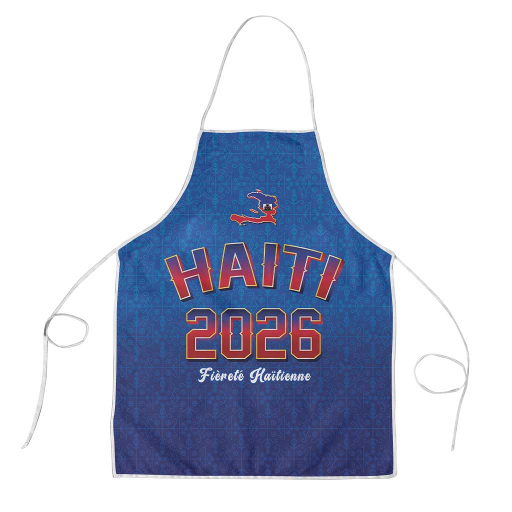 World Football Haiti 2026 Apron Haiti est de Retour Blue Voodoo Veve Spirits - Wonder Print Shop