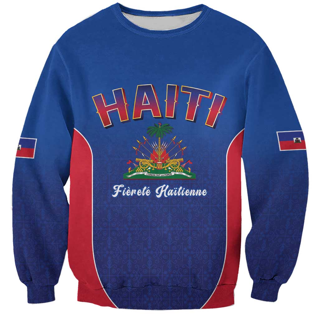 World Football Haiti 2026 Sweatshirt Haiti est de Retour Blue Voodoo Veve Spirits - Wonder Print Shop