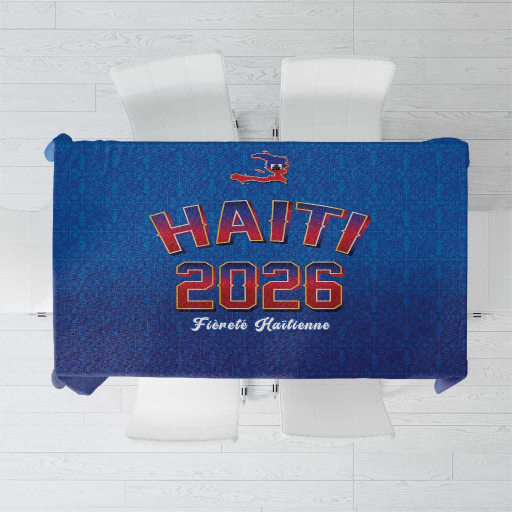 World Football Haiti 2026 Tablecloth Haiti est de Retour Blue Voodoo Veve Spirits - Wonder Print Shop