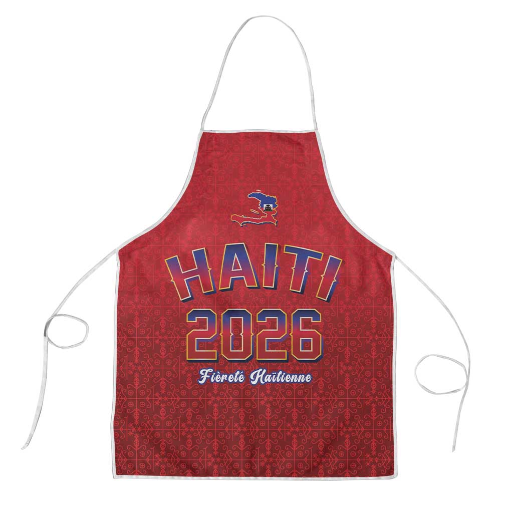 World Football Haiti 2026 Apron Haiti est de Retour Red Voodoo Veve Spirits - Wonder Print Shop