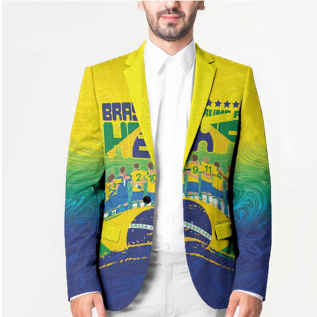 Custom Brazil WC26 Future Champions Blazer Brasil Rumo Ao Hexa - Wonder Print Shop