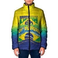 Custom Brazil WC26 Future Champions Padded Jacket Brasil Rumo Ao Hexa - Wonder Print Shop