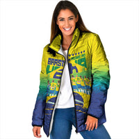 Custom Brazil WC26 Future Champions Padded Jacket Brasil Rumo Ao Hexa - Wonder Print Shop