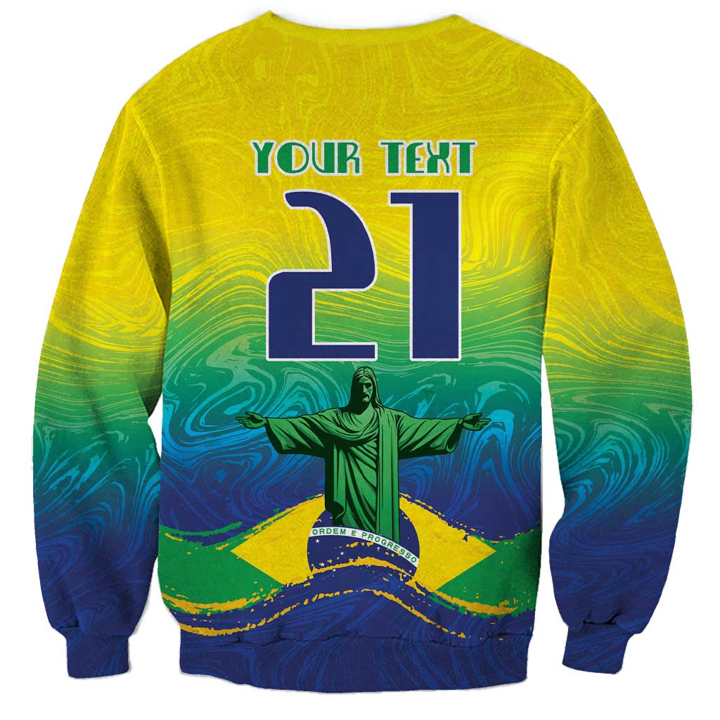 Custom Brazil WC26 Future Champions Sweatshirt Brasil Rumo Ao Hexa - Wonder Print Shop