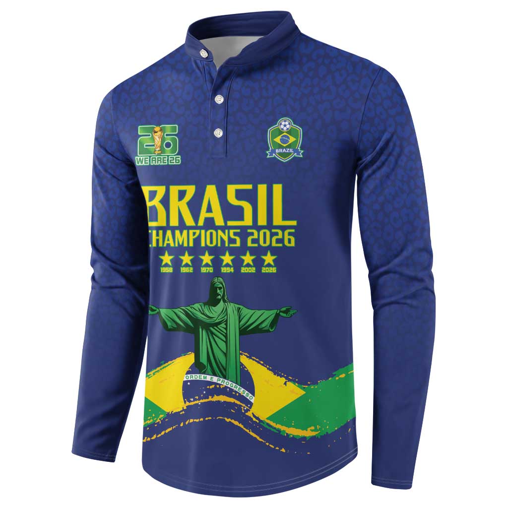Custom Brazil WC26 Future Champions Button Sweatshirt Selecao Canarinho Comeback Story - Wonder Print Shop