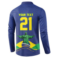Custom Brazil WC26 Future Champions Button Sweatshirt Selecao Canarinho Comeback Story - Wonder Print Shop