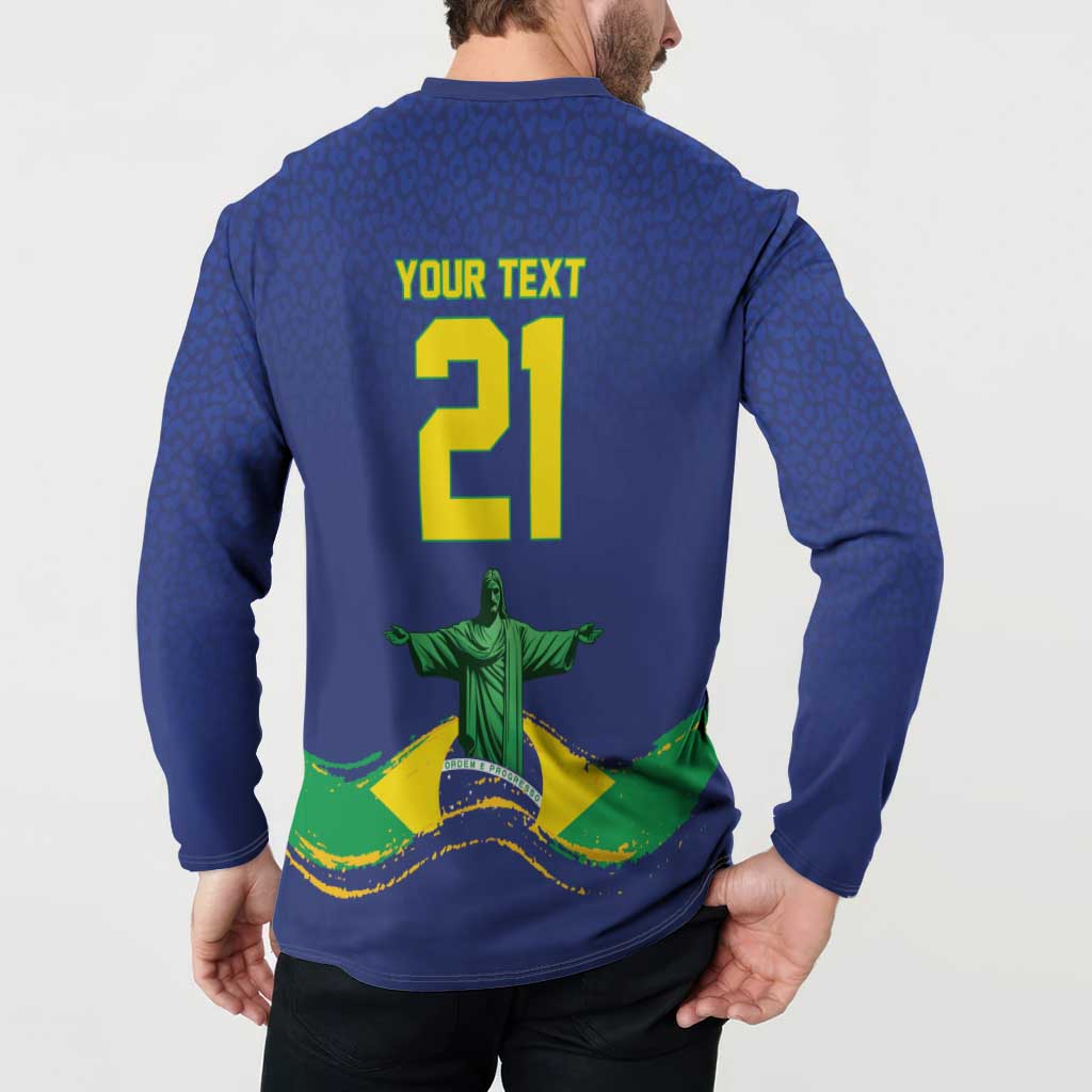 Custom Brazil WC26 Future Champions Button Sweatshirt Selecao Canarinho Comeback Story - Wonder Print Shop